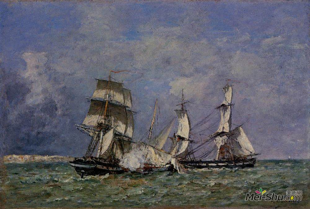 尤金·布丹(Eugene Boudin)高清作品《捕捉'小瑞德'》