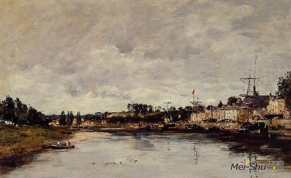 尤金·布丹(Eugene Boudin)高清作品《索姆河畔圣瓦莱里的索姆》