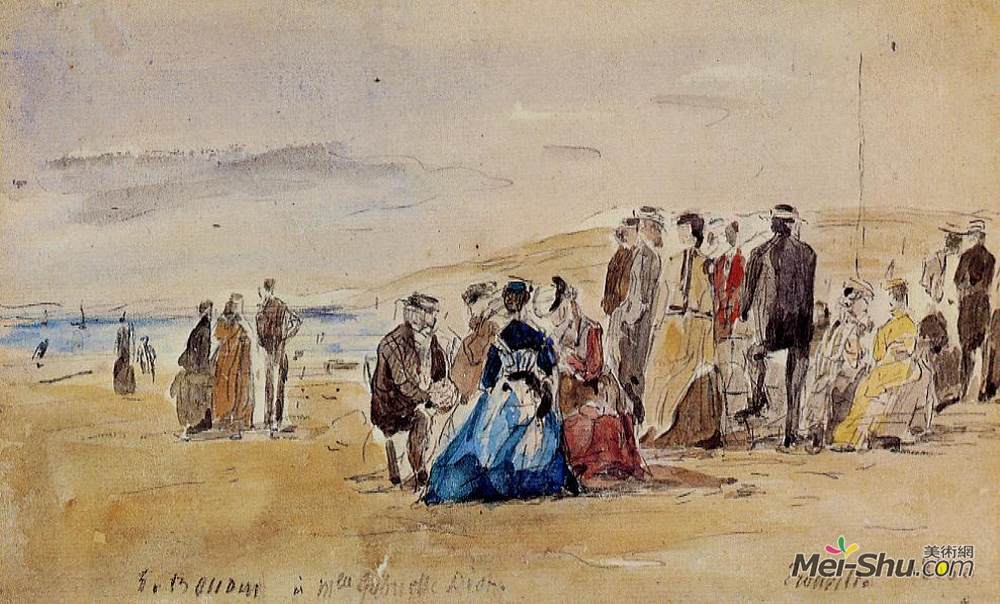 尤金·布丹(Eugene Boudin)高清作品《特鲁维尔》