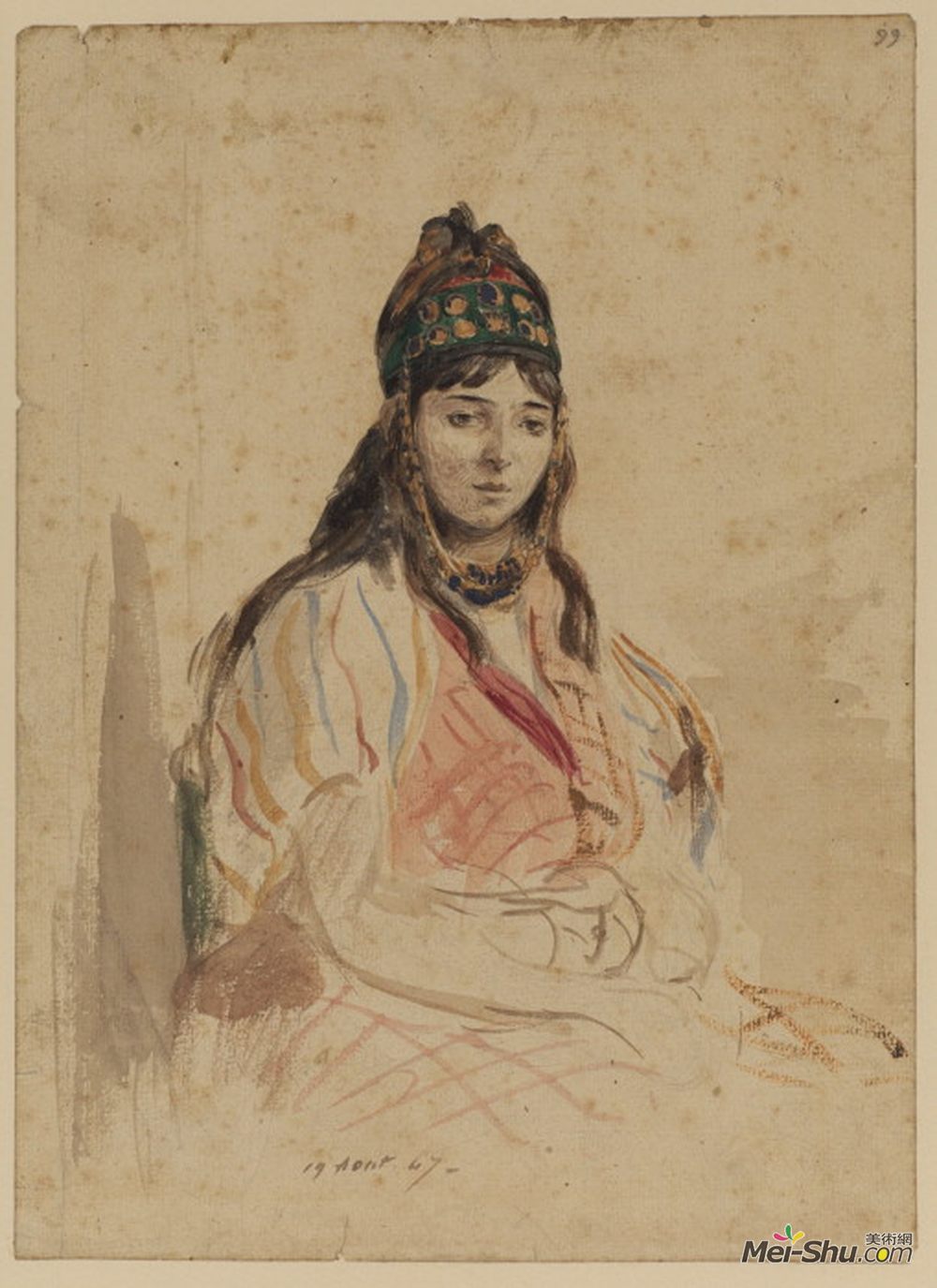 欧仁·德拉克罗瓦(Eugene Delacroix)高清作品《北非犹太人》