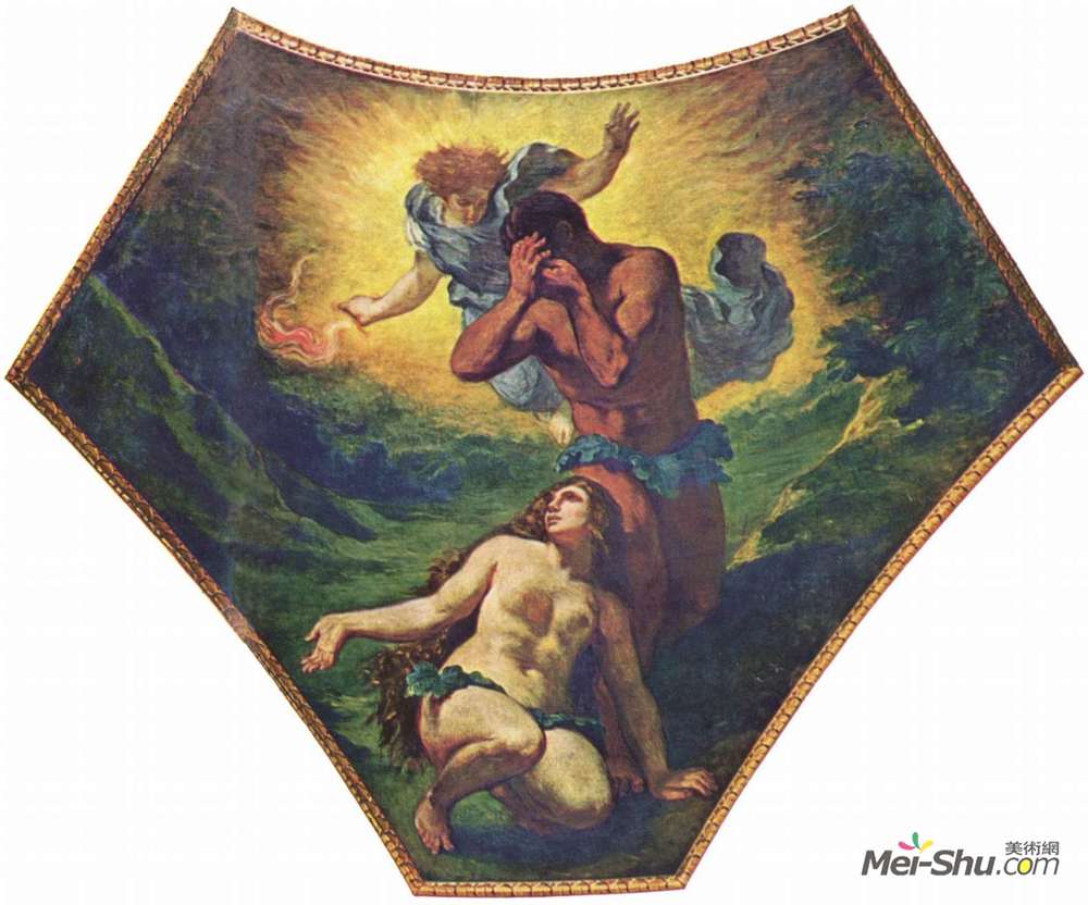 欧仁·德拉克罗瓦(Eugene Delacroix)高清作品《亚当和夏娃》