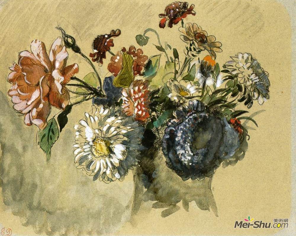 欧仁·德拉克罗瓦(Eugene Delacroix)高清作品《花束》