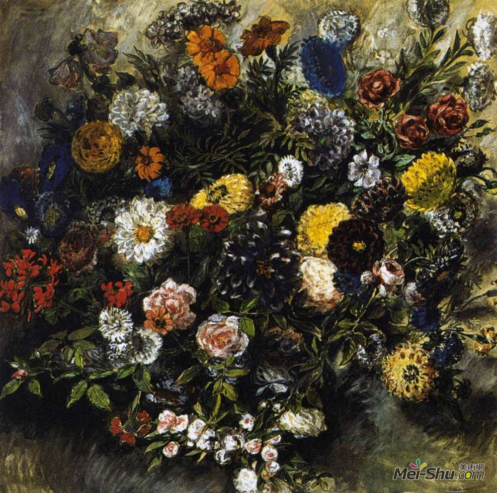 欧仁·德拉克罗瓦(Eugene Delacroix)高清作品《花束》