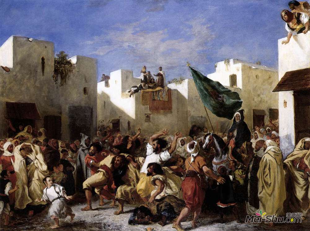 欧仁·德拉克罗瓦(Eugene Delacroix)高清作品《丹吉尔狂热分子》