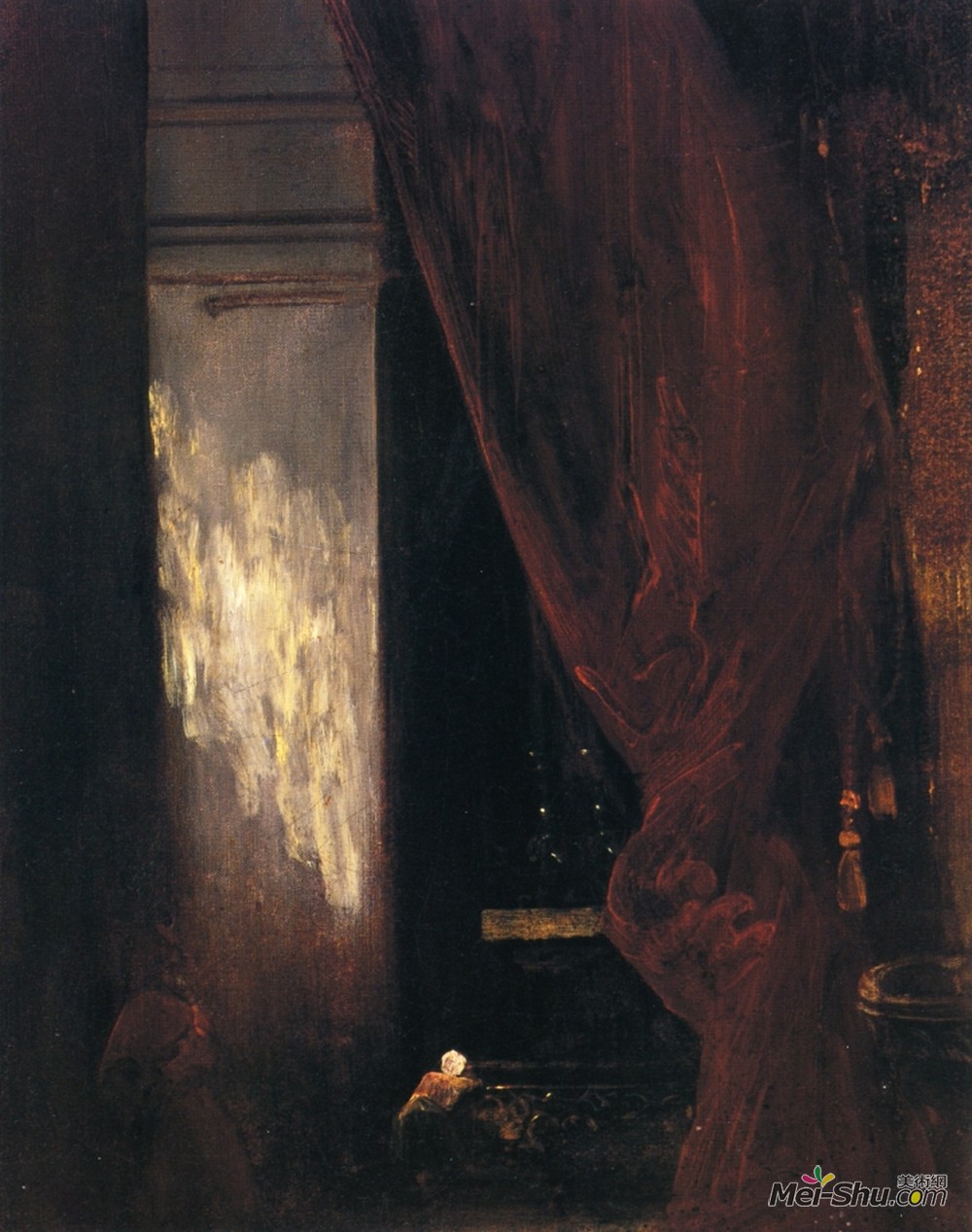 欧仁·德拉克罗瓦(Eugene Delacroix)高清作品《教堂内部》