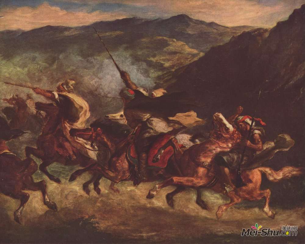 欧仁·德拉克罗瓦(Eugene Delacroix)高清作品《摩洛哥幻想曲》
