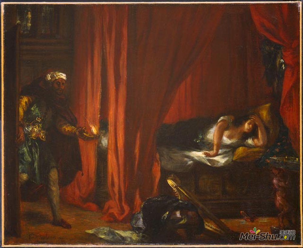 欧仁·德拉克罗瓦(Eugene Delacroix)高清作品《奥赛罗与苔丝狄蒙娜》