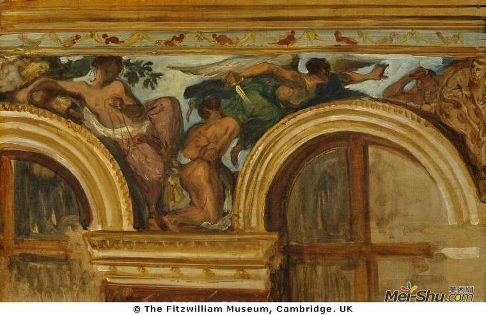 欧仁·德拉克罗瓦(Eugene Delacroix)高清作品《“正义”部分的研究》