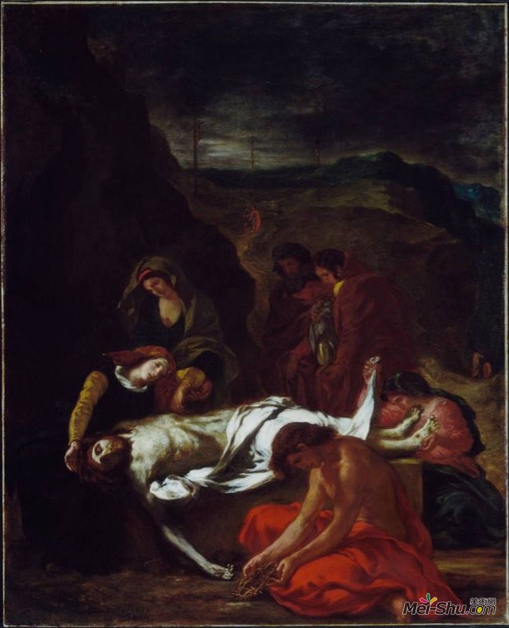 《基督下葬》欧仁·德拉克罗瓦(eugene delacroix)高清作品欣赏