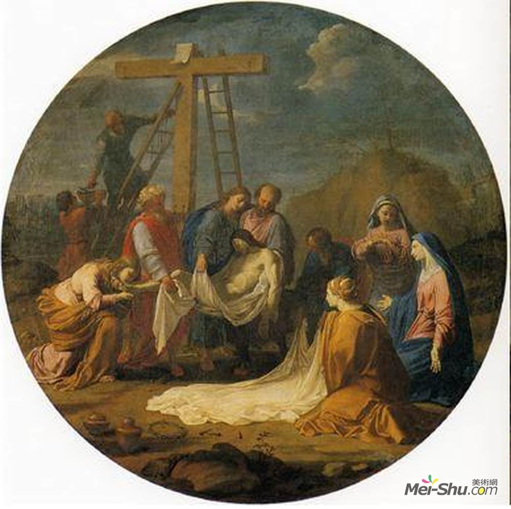 厄斯塔什·勒·叙厄尔(Eustache Le Sueur)高清作品《从十字架上沉积》