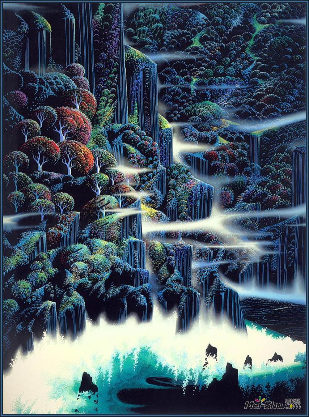 艾文·厄尔(Eyvind Earle)高清作品《海洋悬崖》