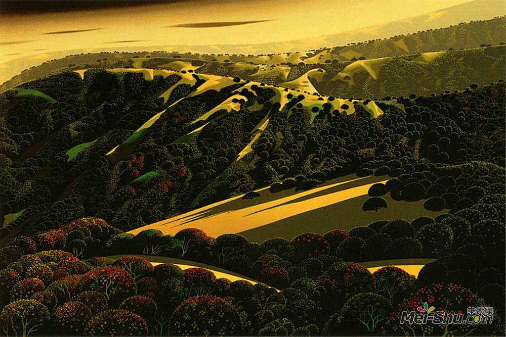 艾文·厄尔(Eyvind Earle)高清作品《圣克鲁斯山》