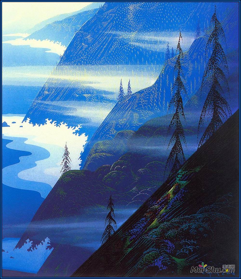 艾文·厄尔(Eyvind Earle)高清作品《蓝色星尘》