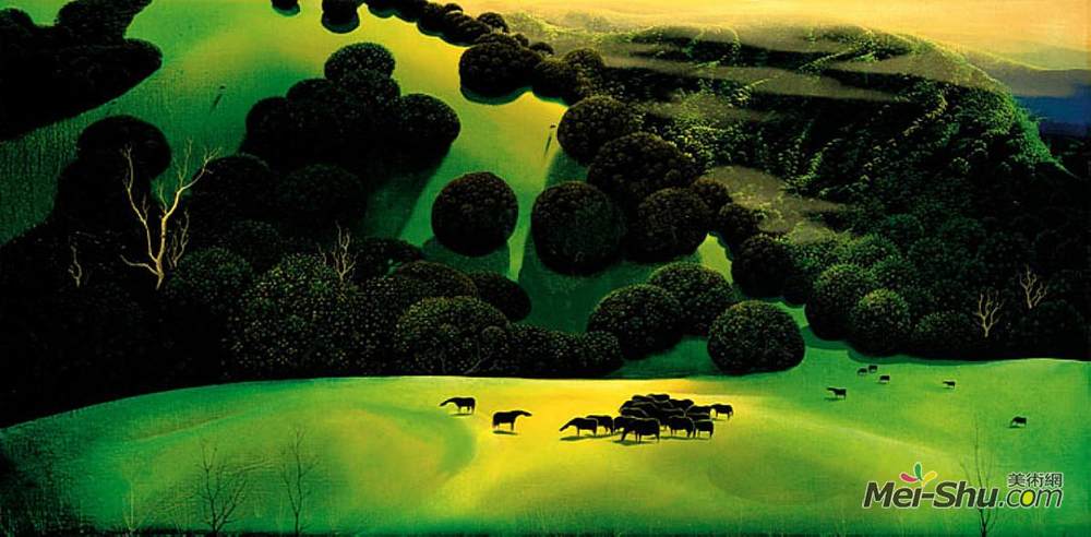 艾文·厄尔(Eyvind Earle)高清作品《马群》