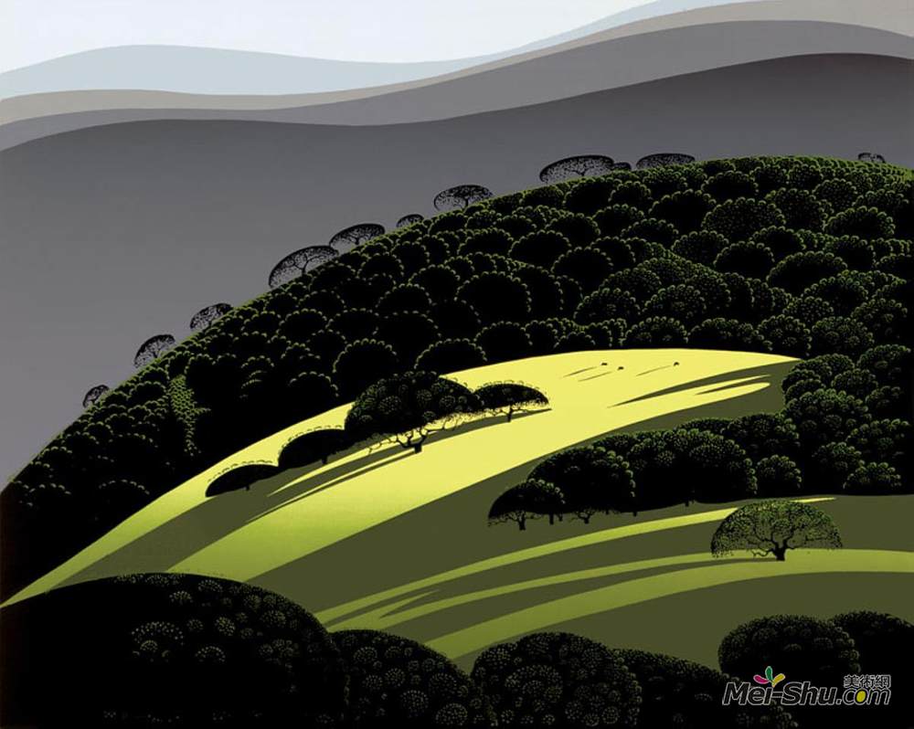 艾文·厄尔(Eyvind Earle)高清作品《圣尼兹山麓》