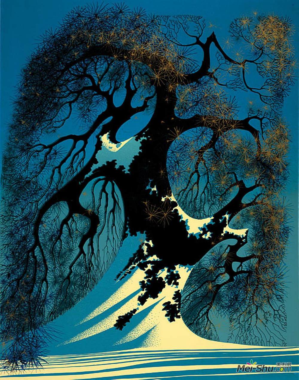 艾文·厄尔(Eyvind Earle)高清作品《冬盆景》