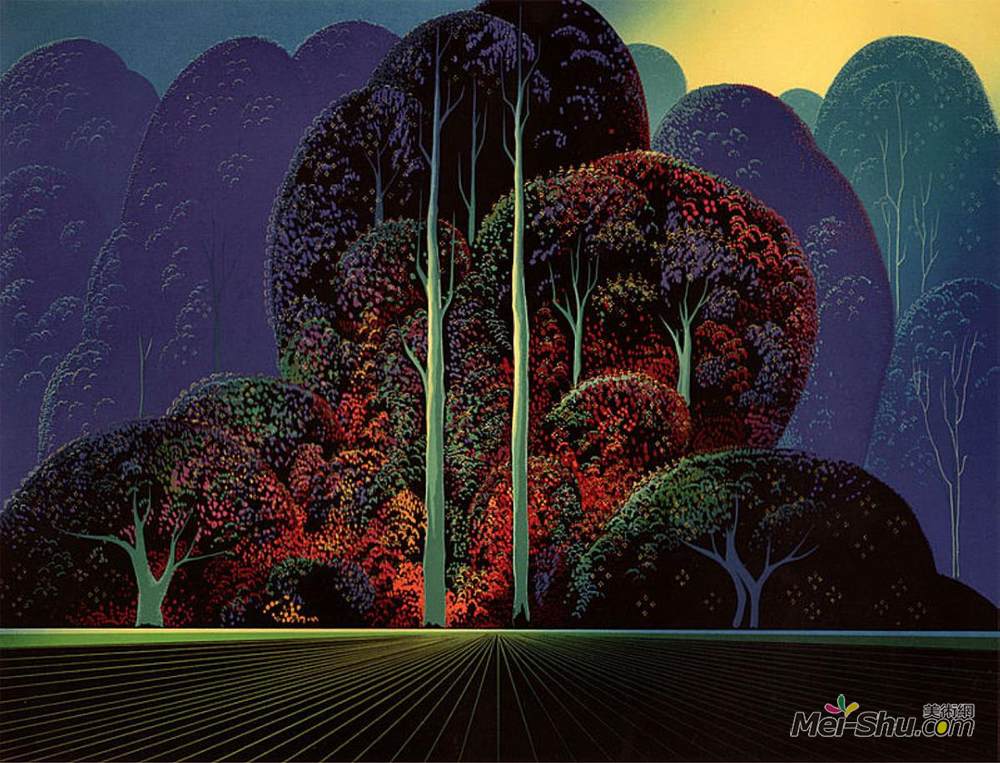 艾文·厄尔(Eyvind Earle)高清作品《柔和的暮色》