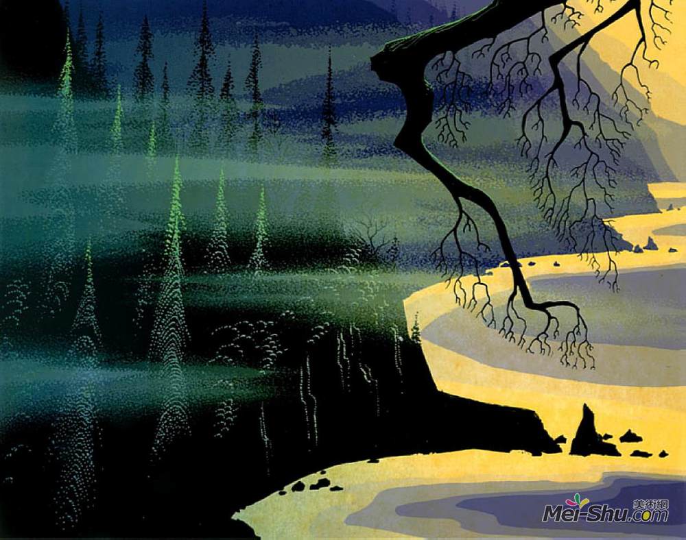 艾文·厄尔(Eyvind Earle)高清作品《蓝雾》