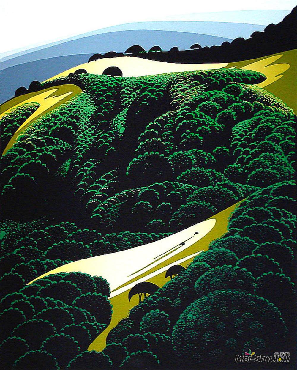 艾文·厄尔(Eyvind Earle)高清作品《卡梅尔山谷》