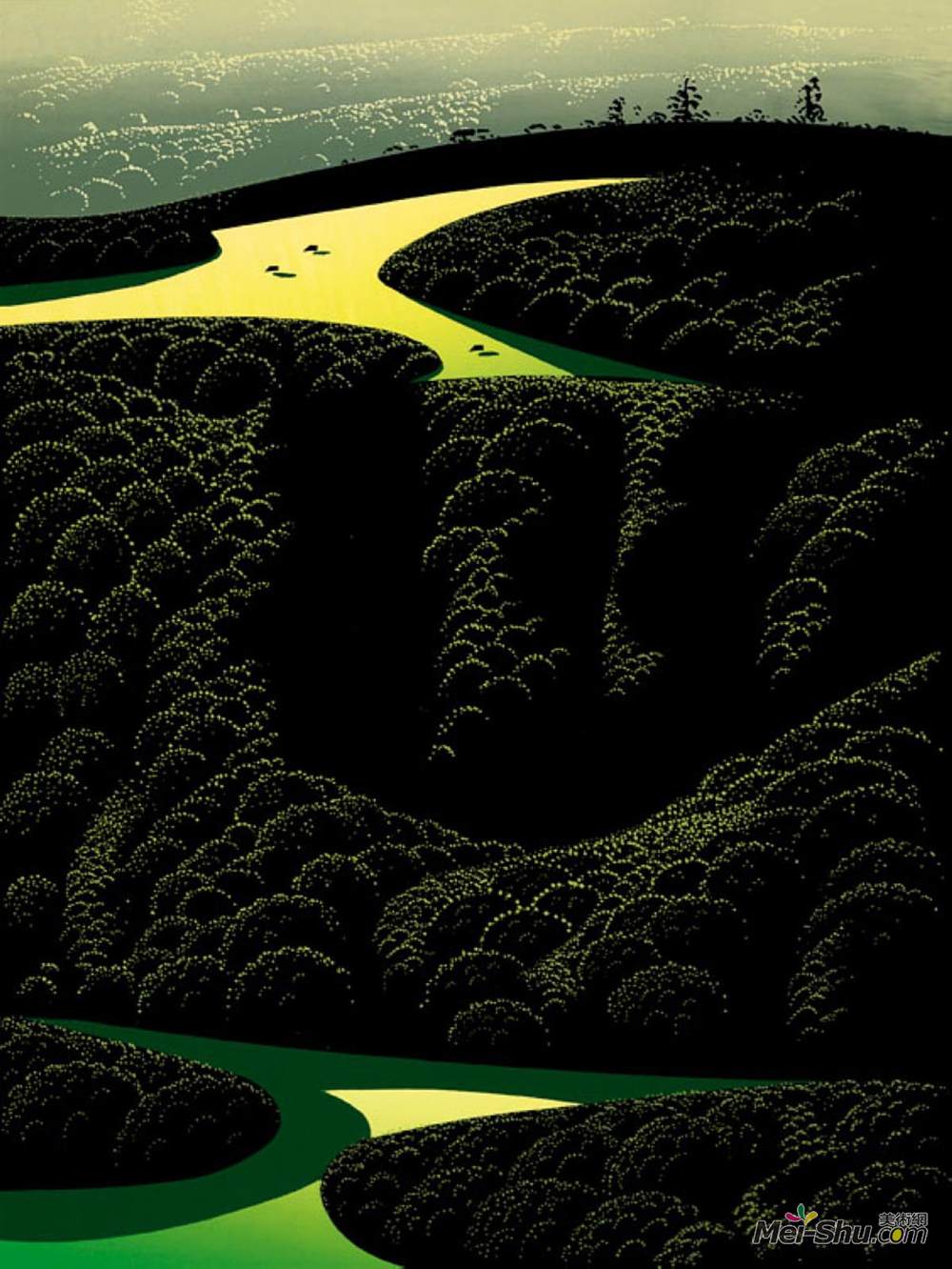 艾文·厄尔(Eyvind Earle)高清作品《卡梅尔峡谷》