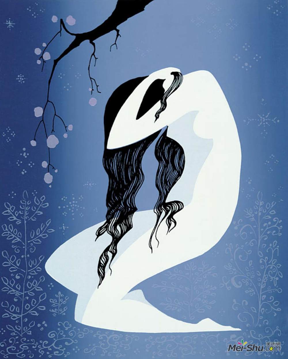 艾文·厄尔(Eyvind Earle)高清作品《蓝色灰影》