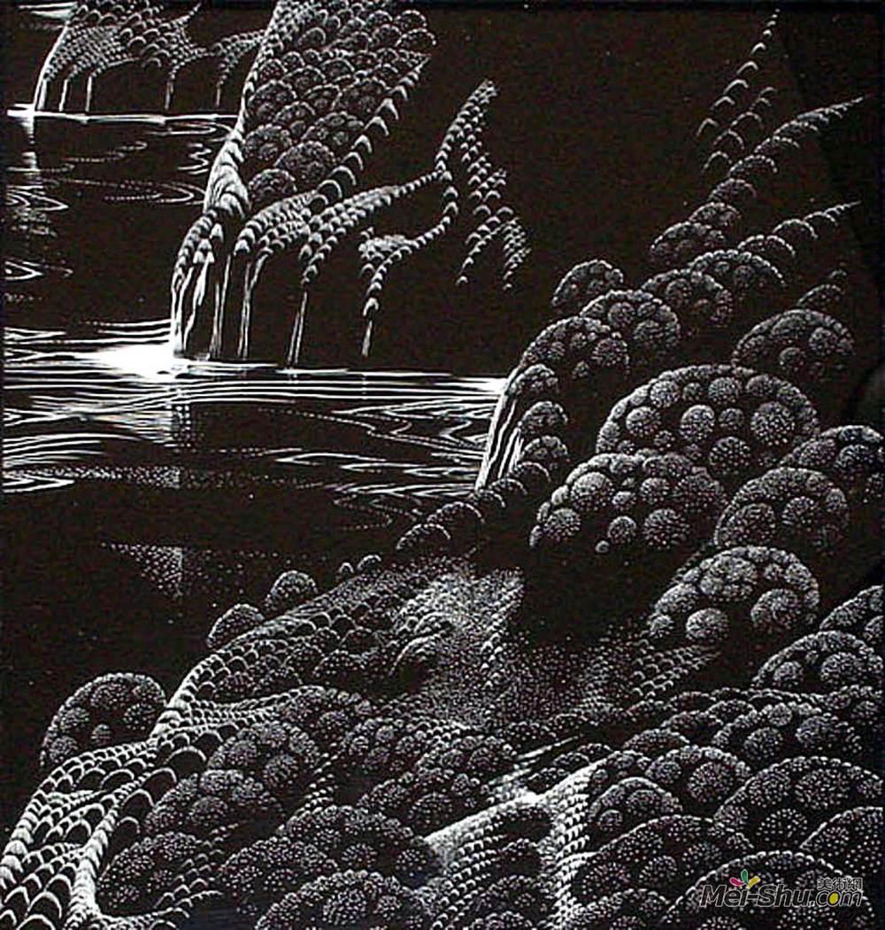 艾文·厄尔(Eyvind Earle)高清作品《海洋悬崖》