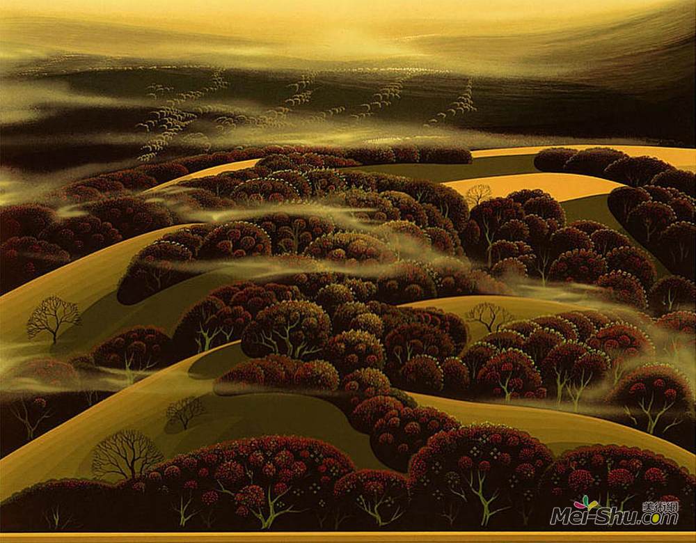 艾文·厄尔(Eyvind Earle)高清作品《当雾气滚滚》