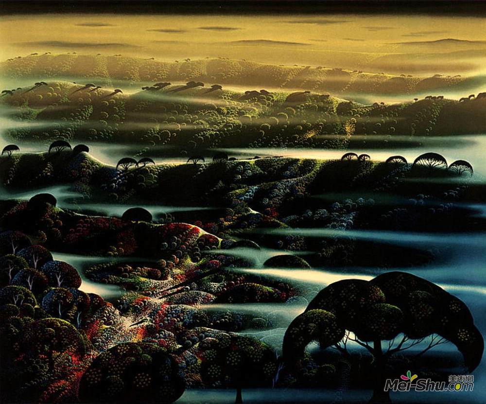 艾文·厄尔(Eyvind Earle)高清作品《山谷的荒野》