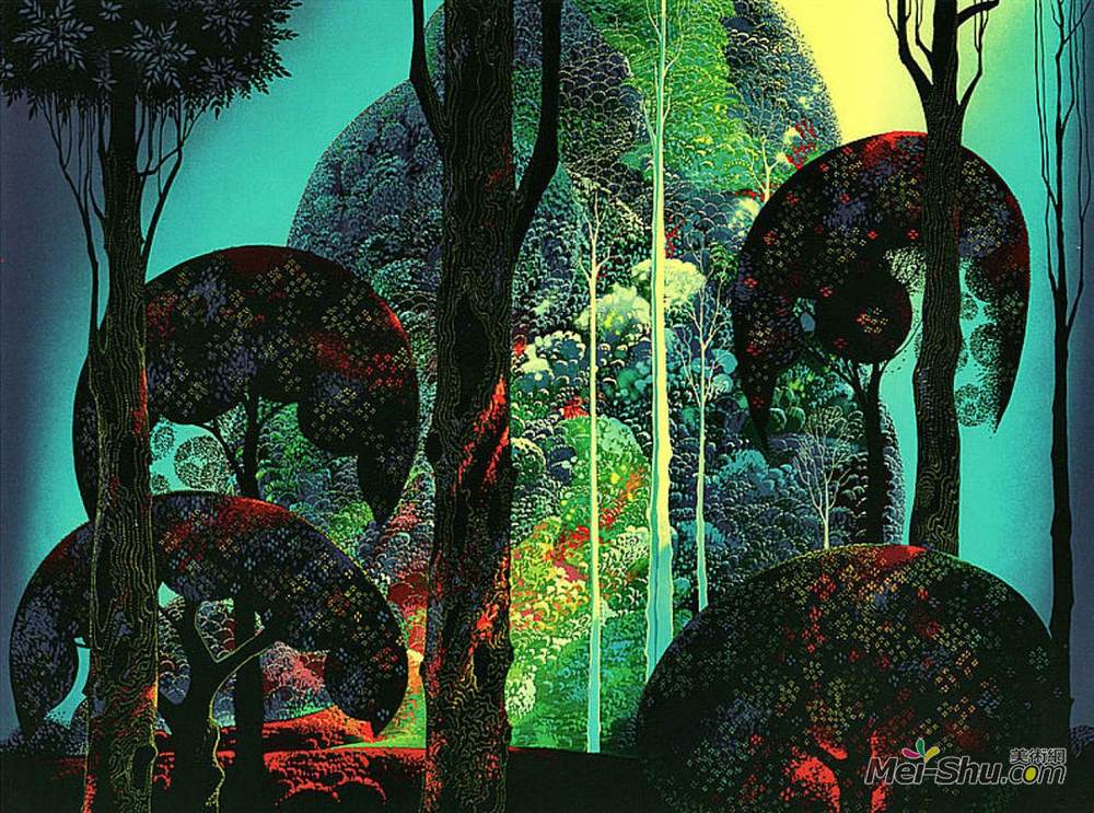 艾文·厄尔(Eyvind Earle)高清作品《太阳射出》