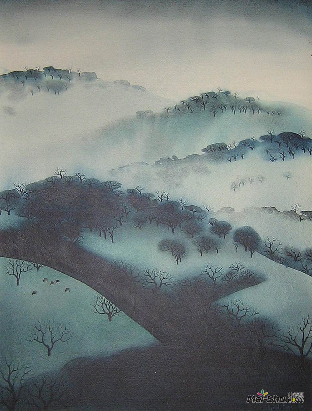 艾文·厄尔(Eyvind Earle)高清作品《迷雾山脉》