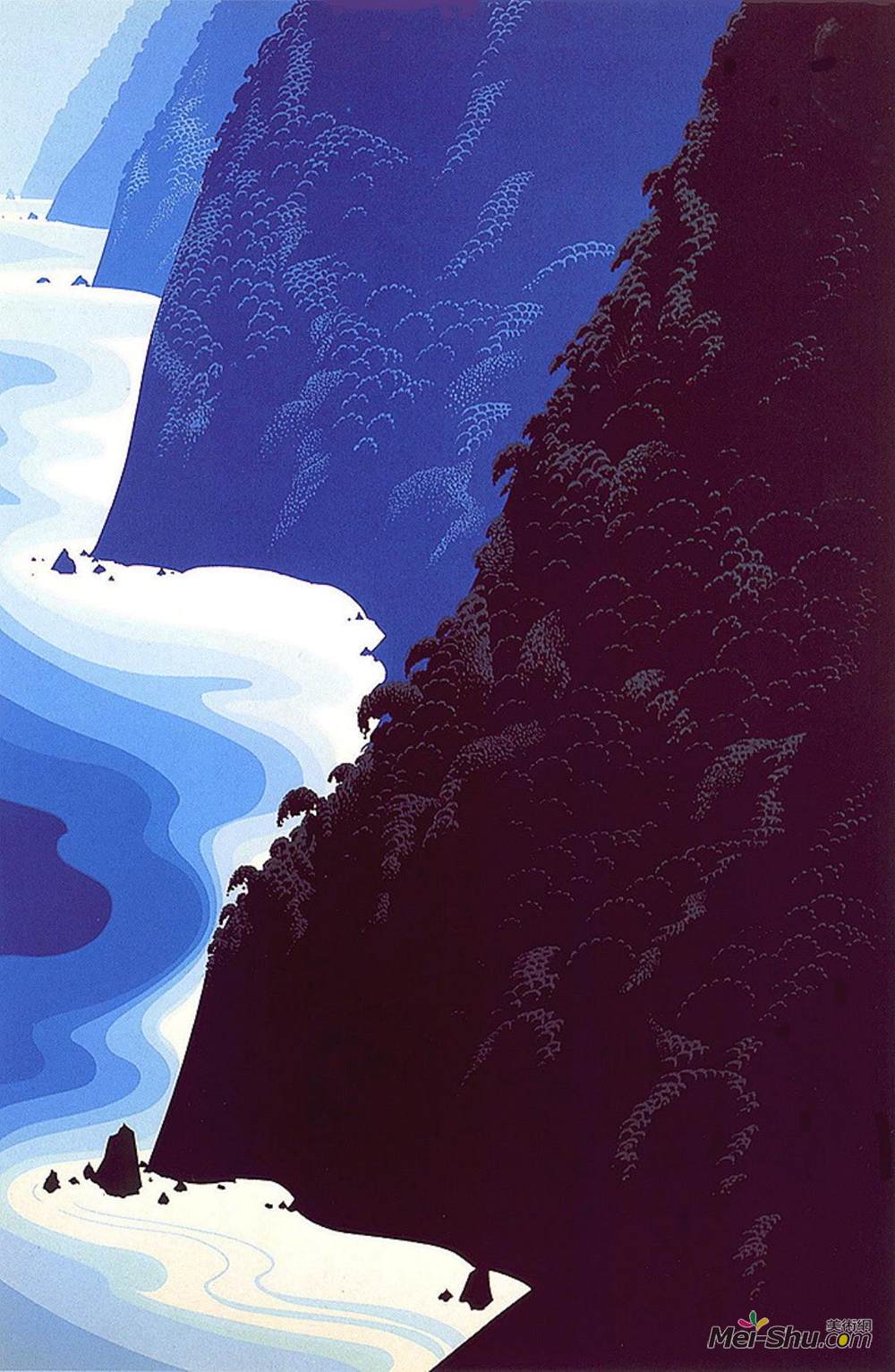 艾文·厄尔(Eyvind Earle)高清作品《蓝色大瑟尔》