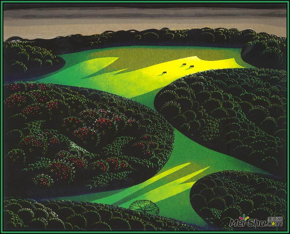 艾文·厄尔(Eyvind Earle)高清作品《两颗祖母绿宝石》