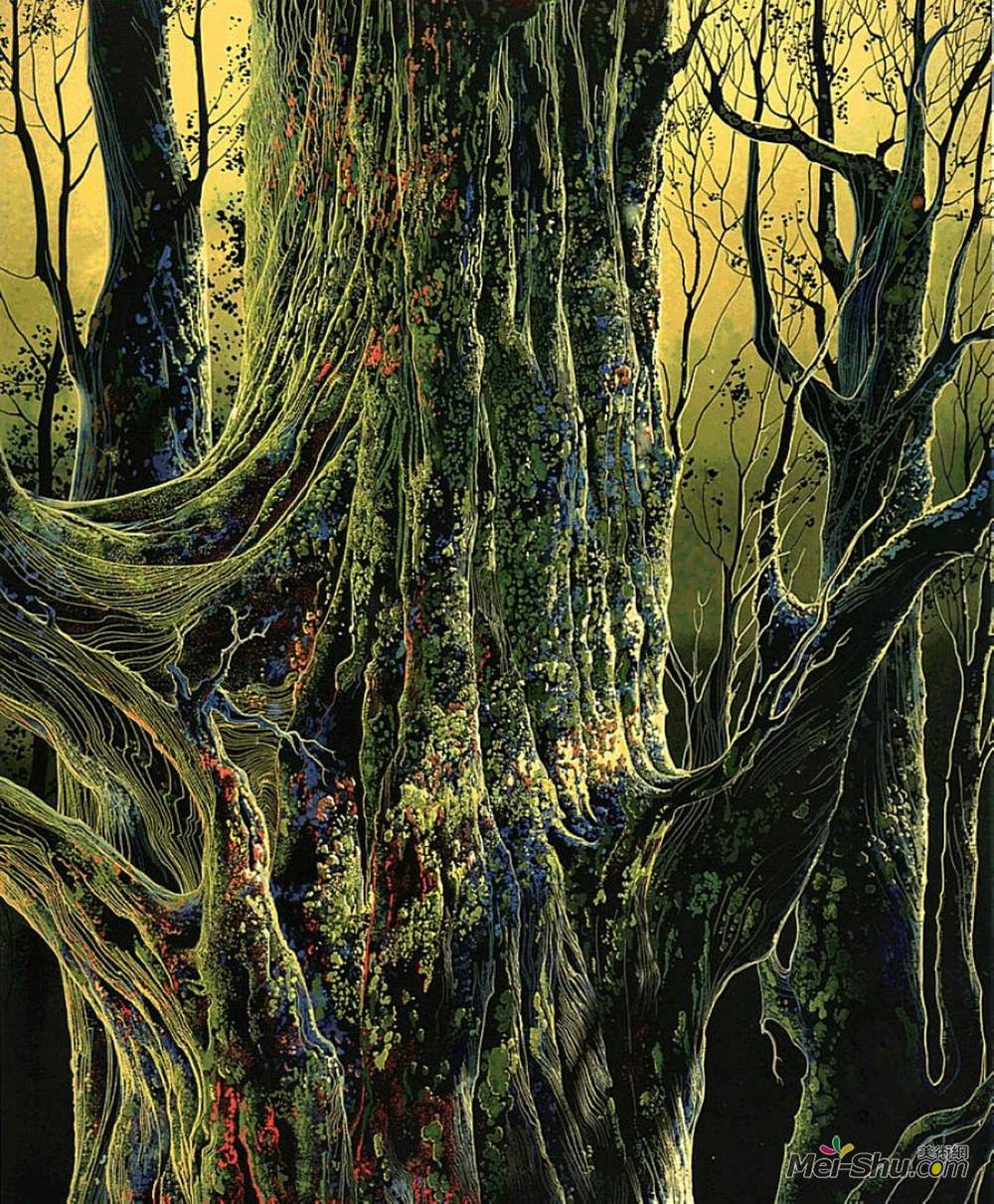 艾文·厄尔(Eyvind Earle)高清作品《古树》