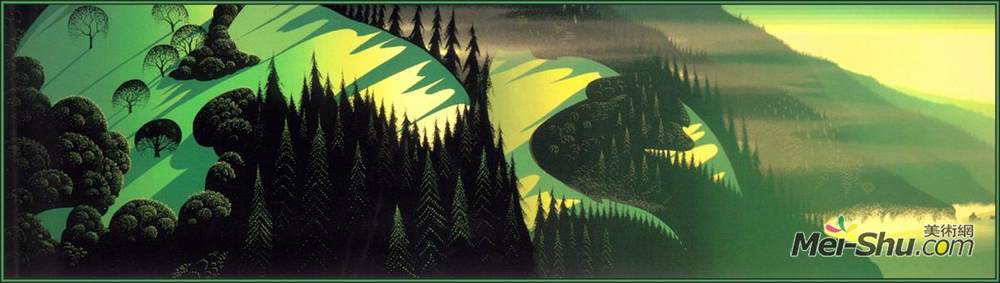 艾文·厄尔(Eyvind Earle)高清作品《三个海边牧场》