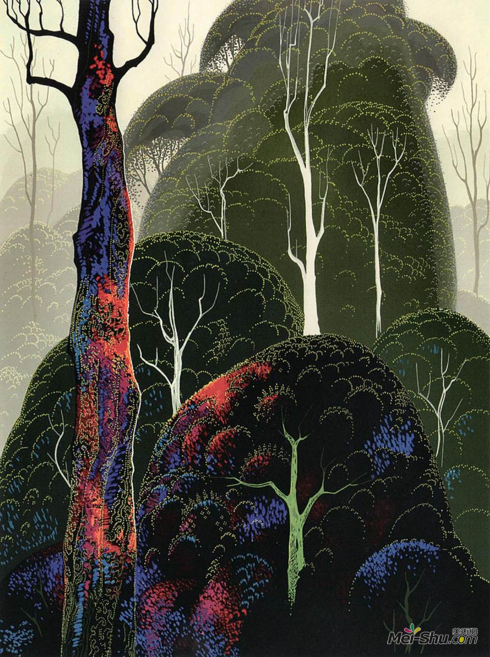艾文·厄尔(Eyvind Earle)高清作品《初秋》