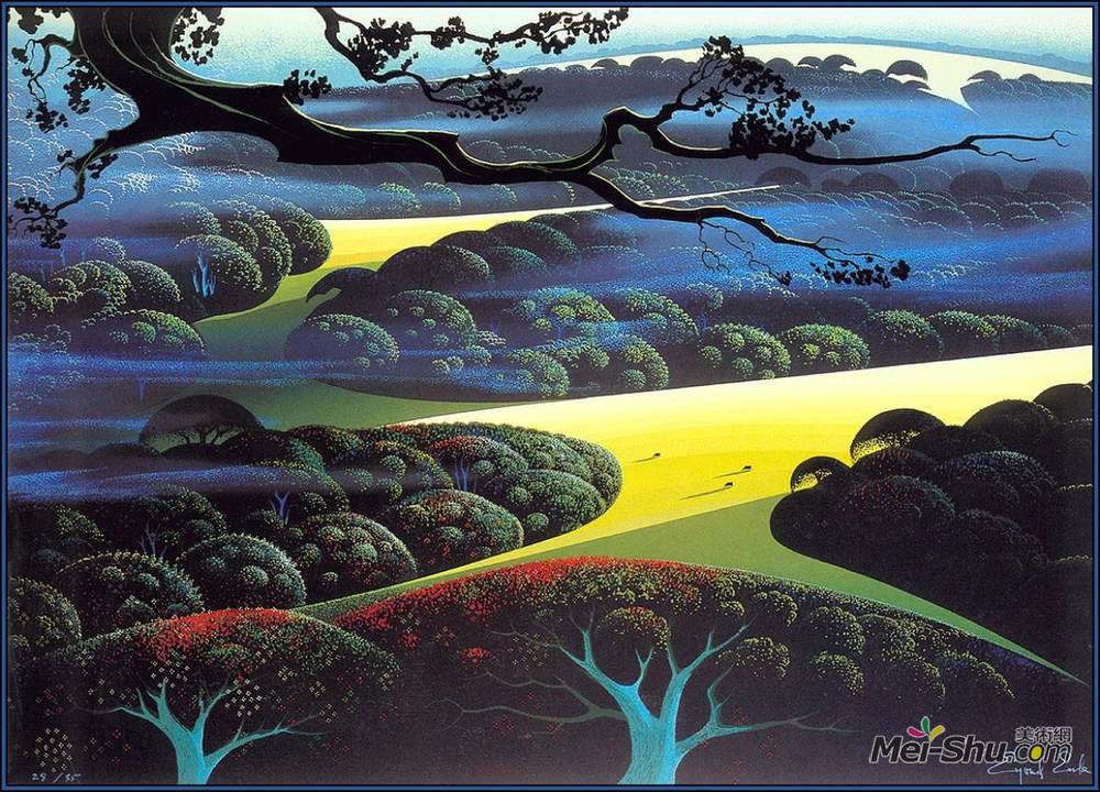 艾文·厄尔(Eyvind Earle)高清作品《蓝雾》