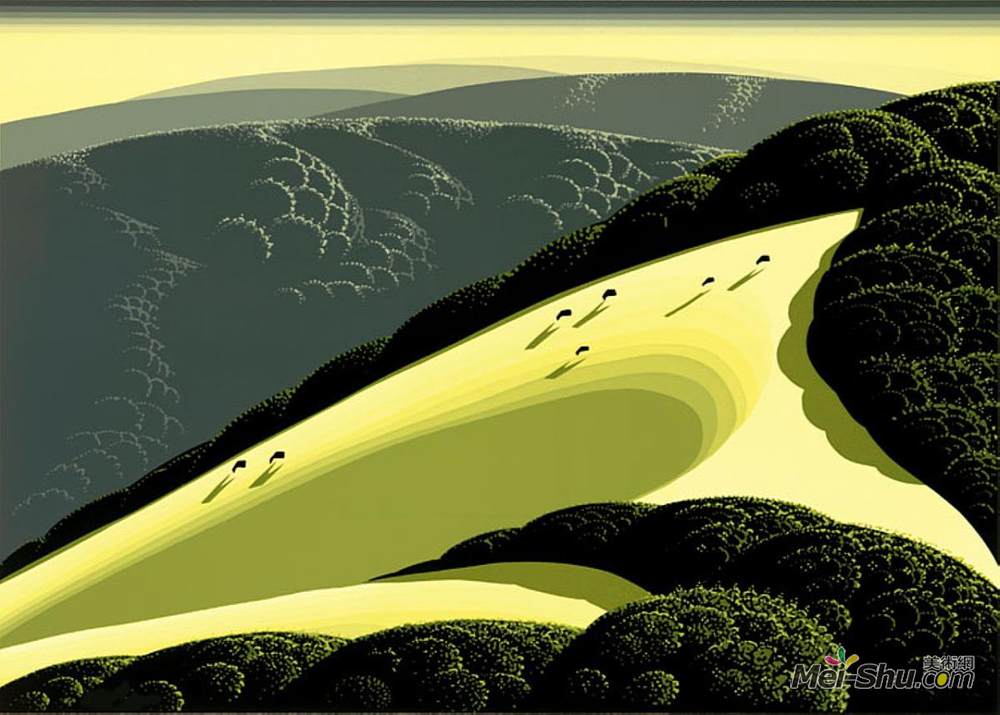 艾文·厄尔(Eyvind Earle)高清作品《Sierra Madre Foothills》