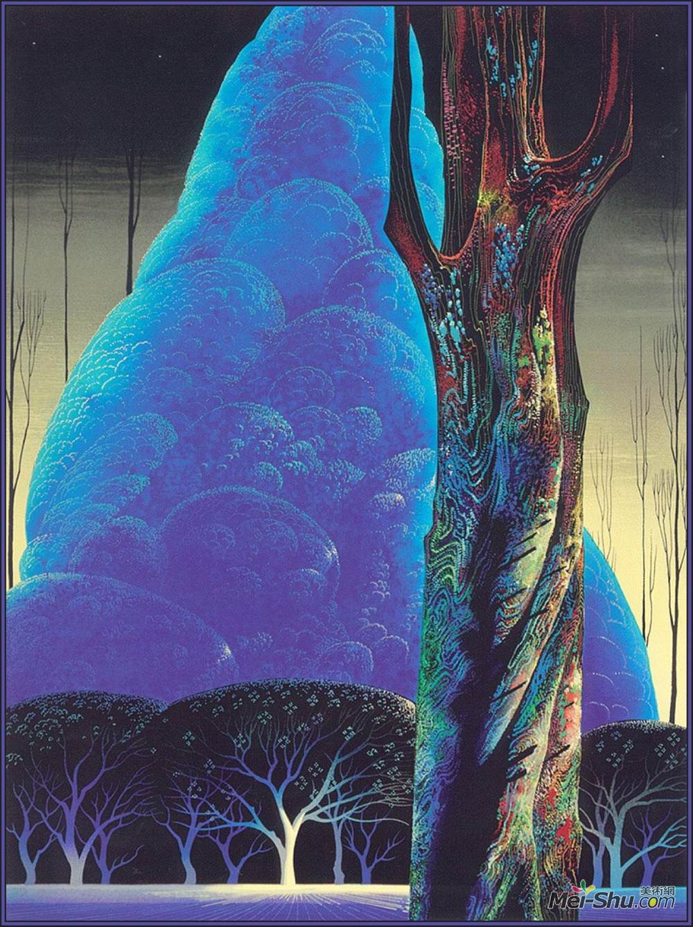 艾文·厄尔(Eyvind Earle)高清作品《蓝色夜曲》