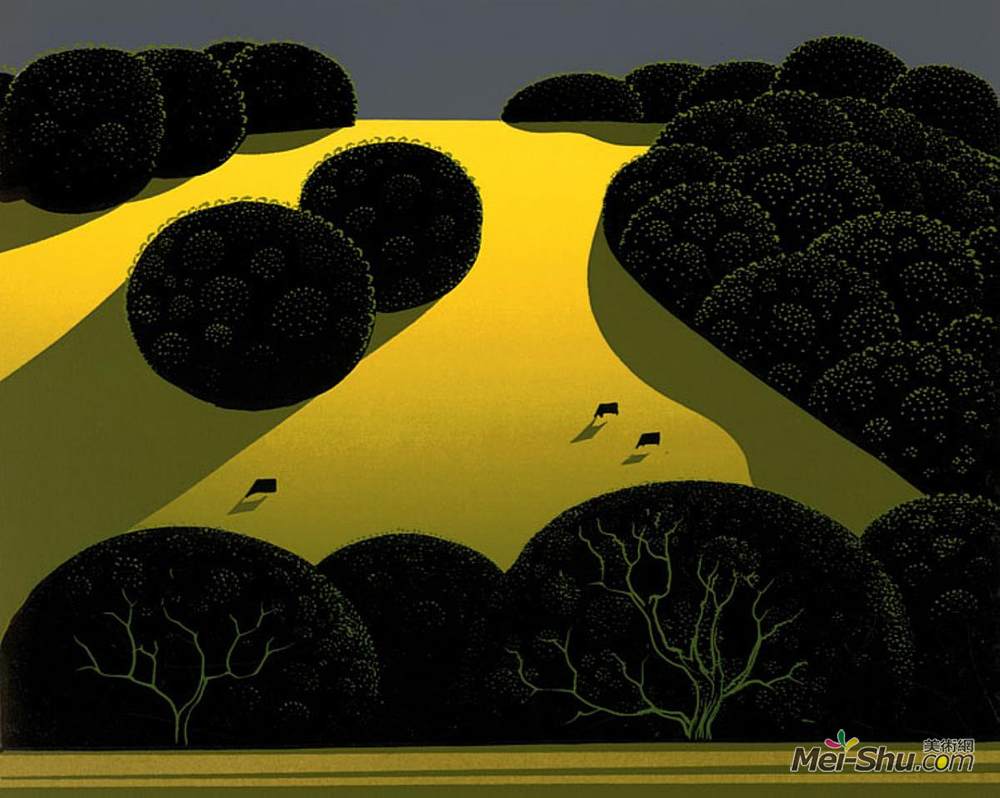 艾文·厄尔(Eyvind Earle)高清作品《阿拉莫品达达》