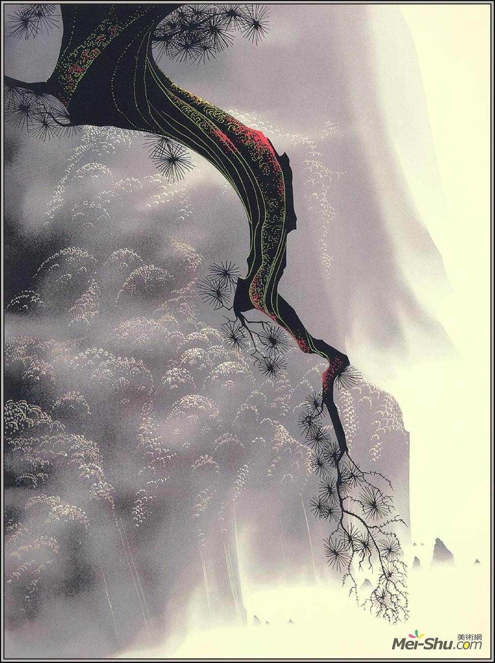 艾文·厄尔(Eyvind Earle)高清作品《穿过雾气》