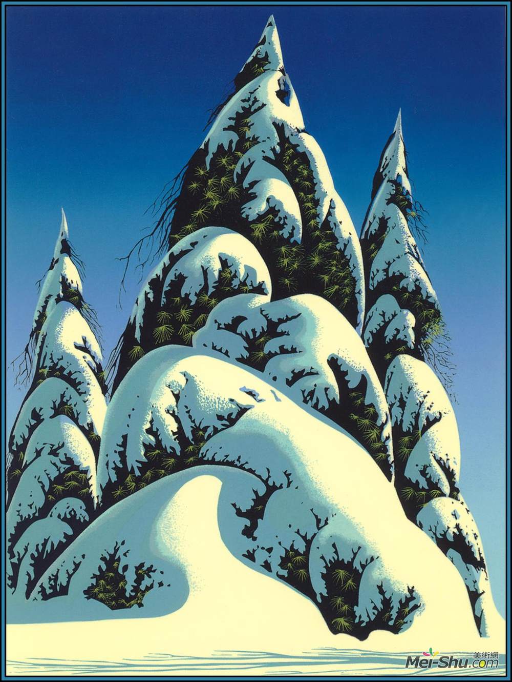 艾文·厄尔(Eyvind Earle)高清作品《新落雪》