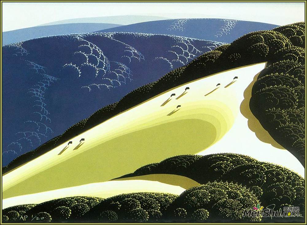 艾文·厄尔(Eyvind Earle)高清作品《Sierra Madre Foothills》