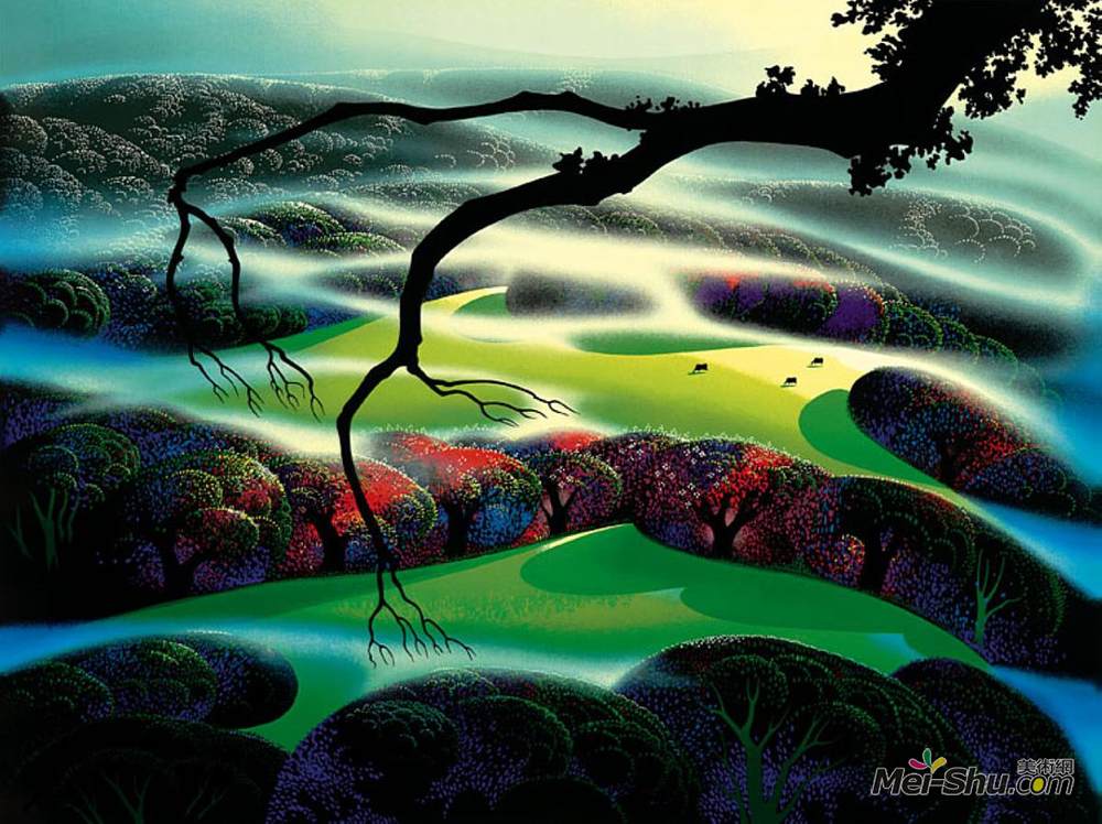 艾文·厄尔(Eyvind Earle)高清作品《雾笼罩》