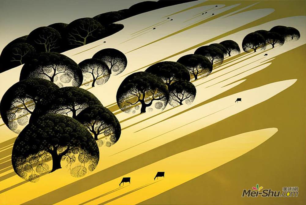 艾文·厄尔(Eyvind Earle)高清作品《牛国》