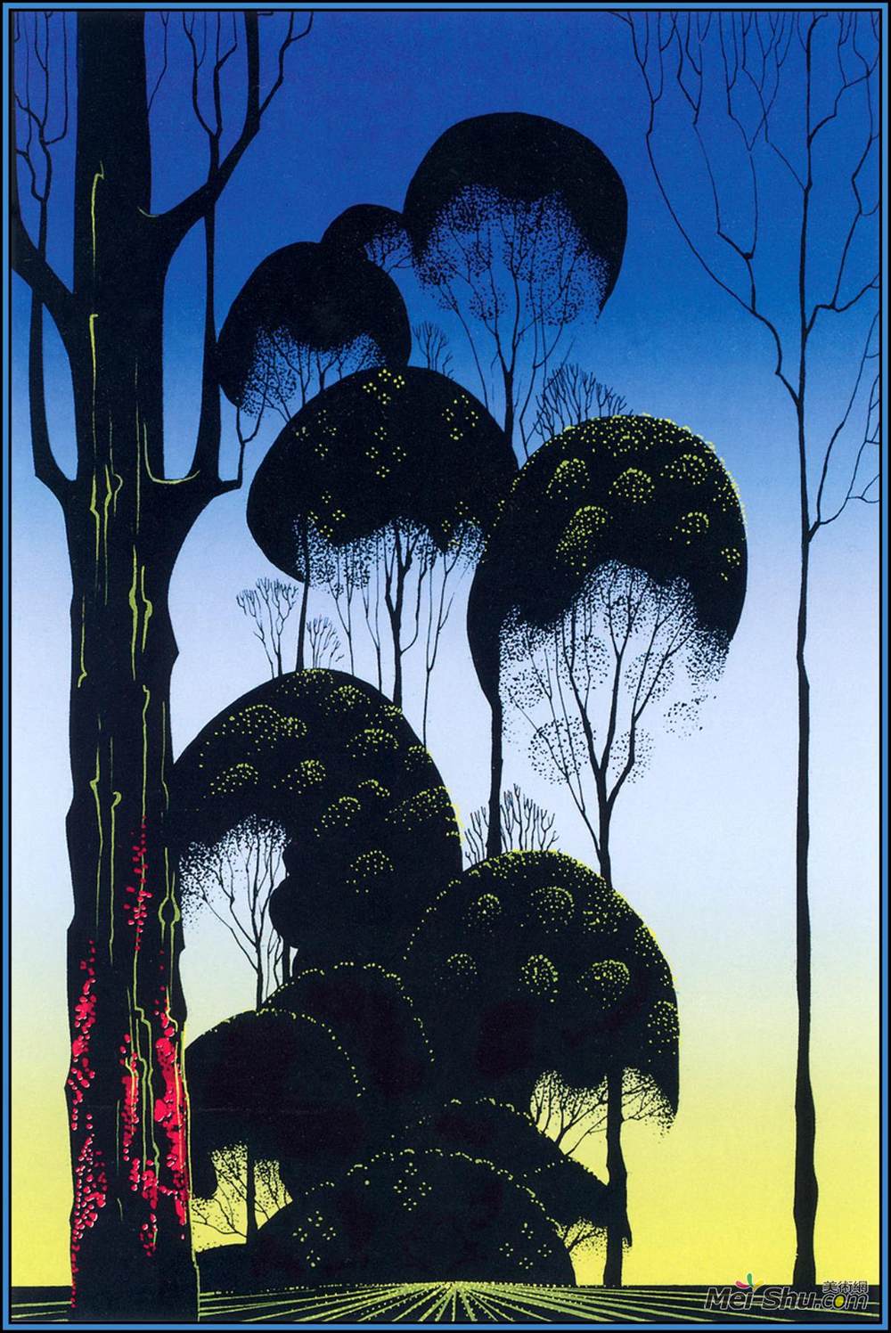 艾文·厄尔(Eyvind Earle)高清作品《日出》