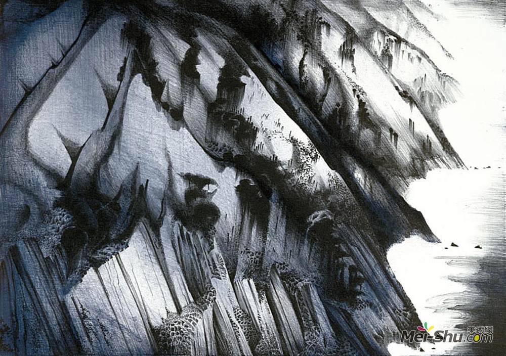 艾文·厄尔(Eyvind Earle)高清作品《黑暗悬崖》