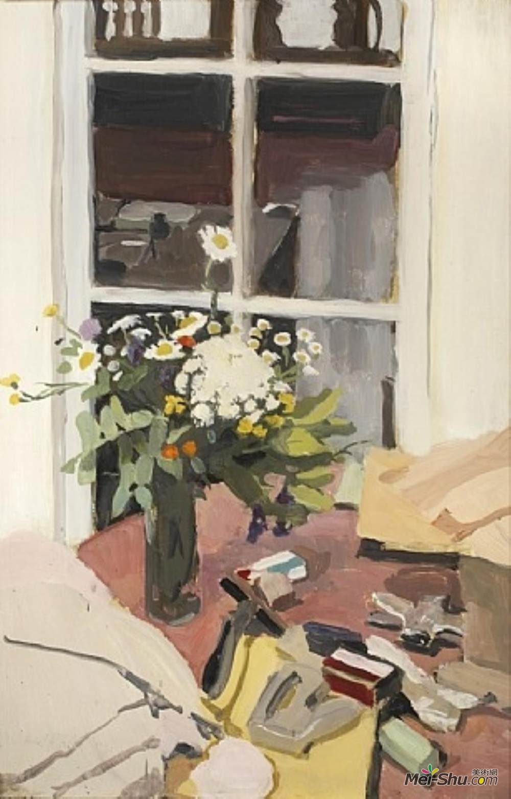 费尔菲尔德·波特(Fairfield Porter)高清作品《钉书机静物》