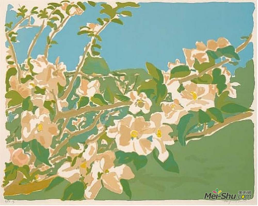 费尔菲尔德·波特(Fairfield Porter)高清作品《苹果花二》