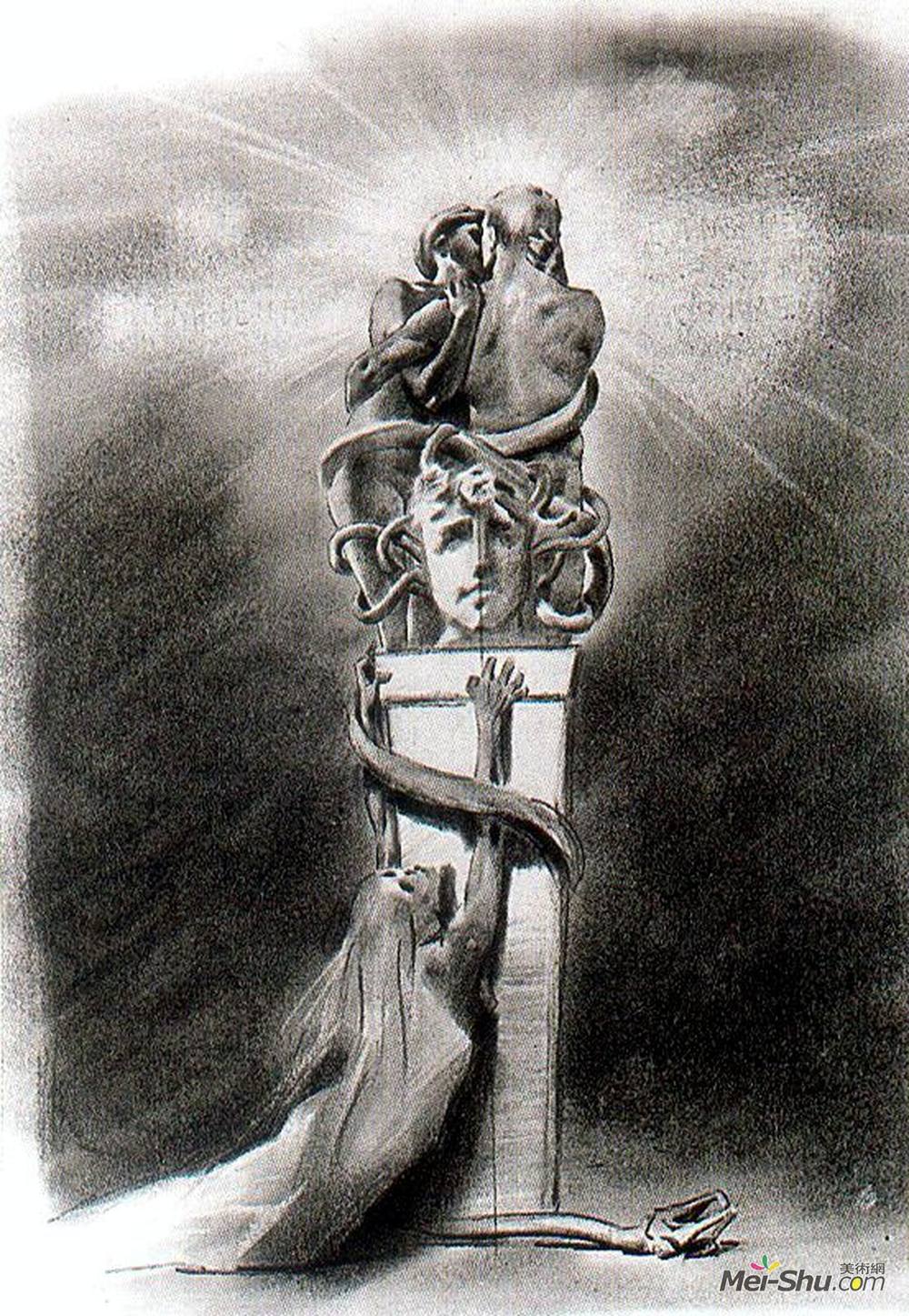 费利西安·普斯(Felicien Rops)高清作品《“莱斯恶魔”图解》