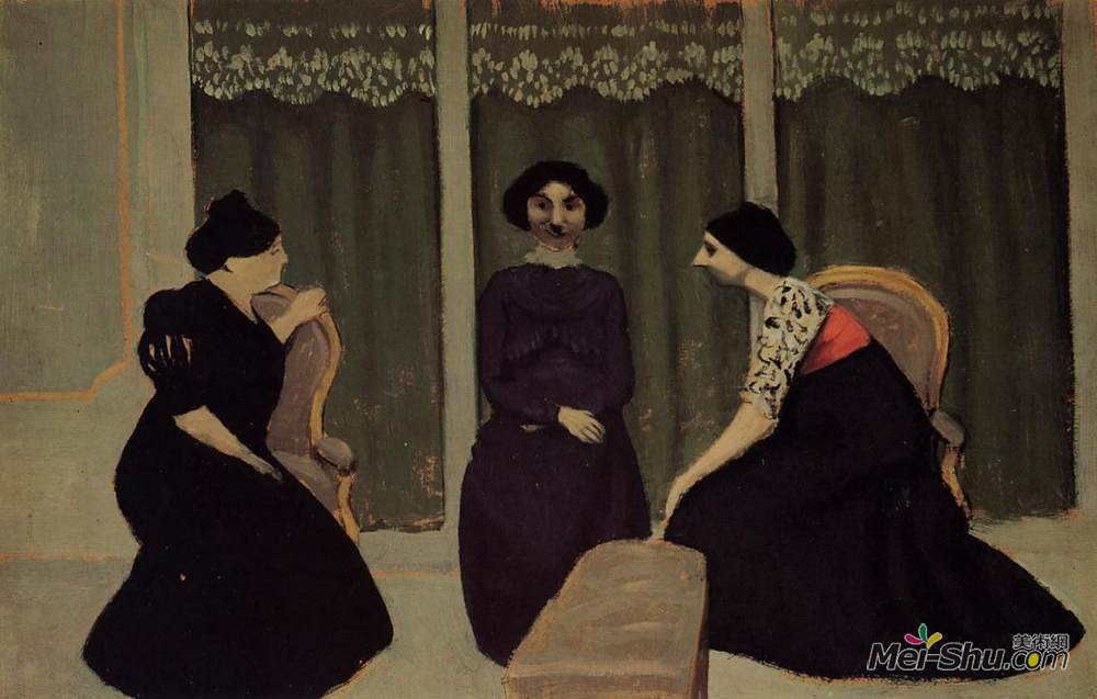 费利克斯·瓦洛顿(Felix Vallotton)高清作品《八卦》